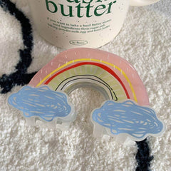 Sweet Cartoon Rainbow Clouds Hair Clip Acrylic Shark Claw