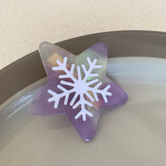 Pentagram acetate hairpin Cute Snowflake fringe side clip Simple temperament duck clip delicate barrette new