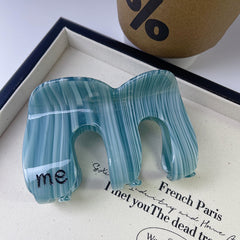 New Korean wave claw clip high letter acetic acid clip simple temperament hairpin shark clip hair accessories