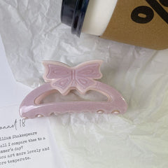 Korean cream bow claw Butterfly Acetate hairpin Premium Spice Girl Shark clip hair accessories