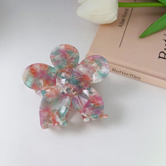 Korean fashion acetic acid flower clip acetate hair clip shark clip large flower hair accessories