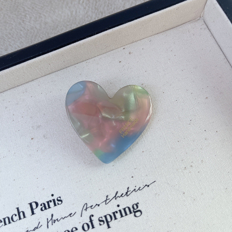 Autumn Winter Love Leopard Acetic Acid Side Clip Girl Accessories