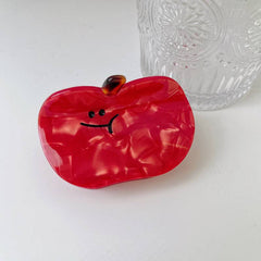 Cartoon fruit and vegetable series claw clip apple carrot lemon acetic acid hairpin personality funny shark clip hair accessories