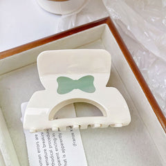 Korean bow hair clip cute acetic acid shark clip sweet gradient color girl claw clip hair accessories
