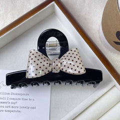 Korean acetate bow clip Elegant sweet hair clip disc hair Shark clip clip advanced sense women's hair accessories hair clip