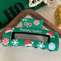New oversized Christmas claw clip Festive back Hair Curl Shark clip cute claw hair accessories