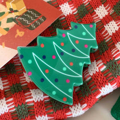 New Christmas Acetate hair clips Red Santa hair accessories Cute claw clip Snow shark clip
