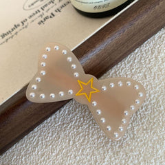 Korean Sweet Duckbill Clip Five-Point Star Bow Hairpin Accessory