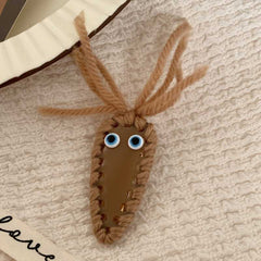 Funny turnip children's hair accessories simple cute hairpin handwoven wool side clip cartoon headdress new women