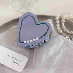 Korean acetic acid hairpin purple pink pearl love shark clip fashion hairpin new style Heart hair claw clip