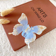 Large Butterfly Rhinestone Hair Claw For Women Girls Vintage Acetate Fresh Summer Claw Clips Hair Accessories