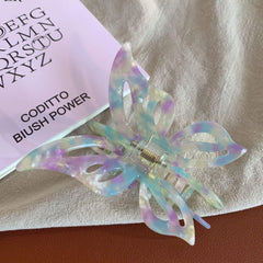 Fashion large claw clip sweet hollow butterfly hair clip women acetate shark clip accessories