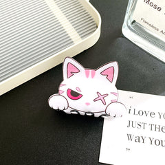 Imitation acetic acid creative cute cat clip acrylic medium shark clip sweet hair claw clip