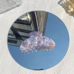 Korean new acetic acid claw clip flower series cute sweet large hair claw shark clip personality hair accessories