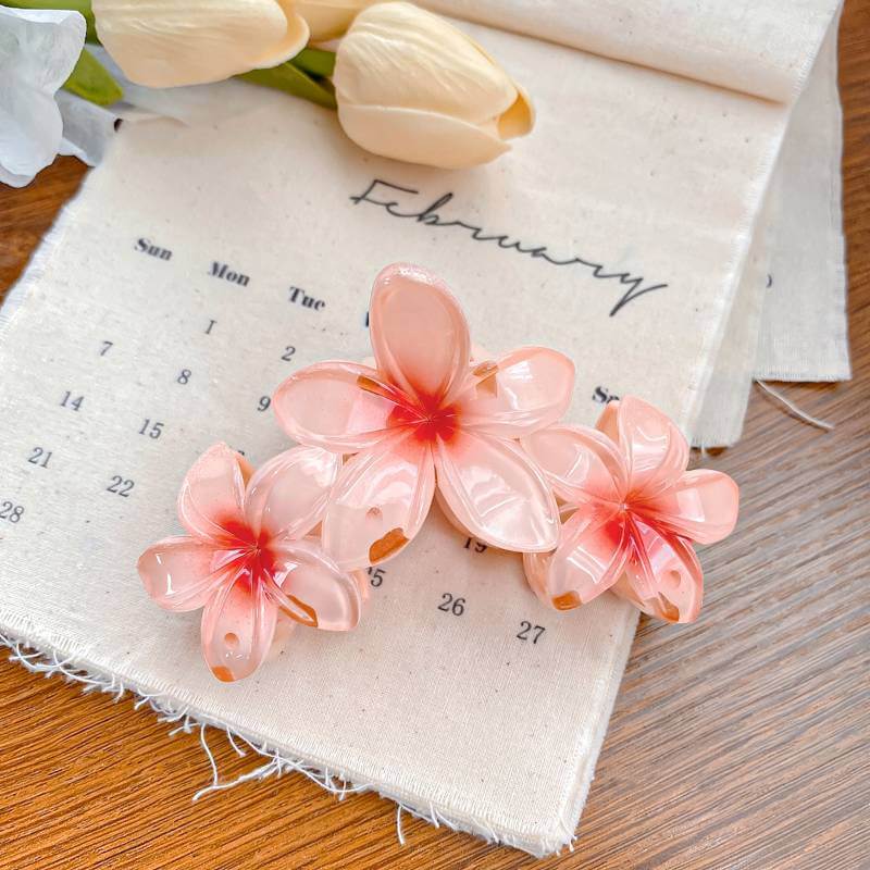 Fashion Flower Plumeria Large Shark Hair Clip Seaside Accessory