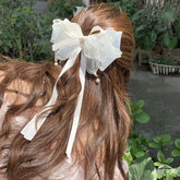 Super fairy bow hair accessories streamers Sweet cute hair clip female back of head clip Headgear spring hair clip