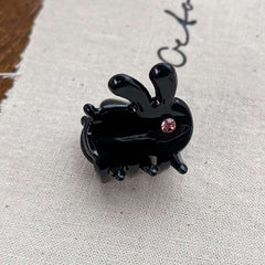 Cute rabbit acetic acid hair clip Side clip rhinestone bangs and sweet girl hair clip hair accessories