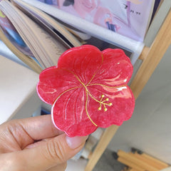 French flower series acetic acid claw clip calendula shark clip lily peony hair clip shark clip