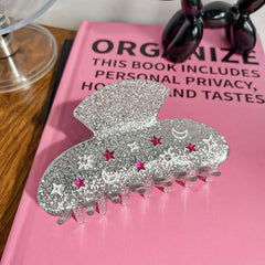 Star Moon hair claw clip rhinestone shark clip light luxury texture Valentine's Day hairpin Accessories