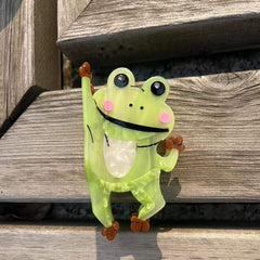 New frog acetate hairpin Cute frog hairpin cartoon claw clip personality hair claw Creative hair accessories