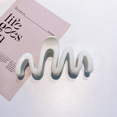 Summer colored Wave claw clip women's large back head disc hairpin sensation shark clip headpiece Net Red hair card