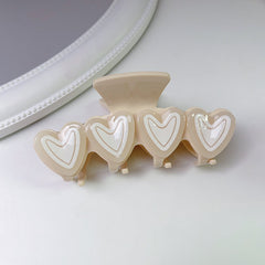 New creative design heart clip girl pink acetic love hair clip sweet cute shark clip hair accessories