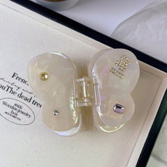 Dopamine advanced sense butterfly claw clip gem acetic acid hair clip temperament girl shark clip hair accessories