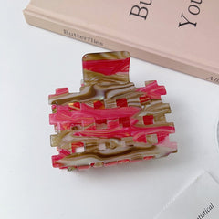 New hollow square clip simple high acetic acid clip French shark clip hair claw women hair accessories