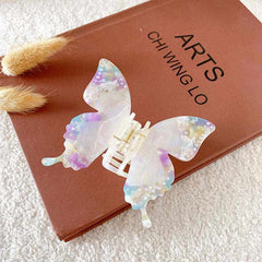 Large Butterfly Rhinestone Hair Claw For Women Girls Vintage Acetate Fresh Summer Claw Clips Hair Accessories