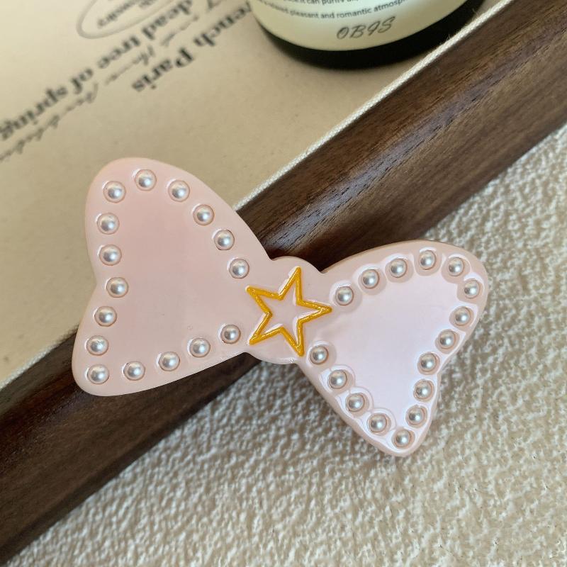 Korean Sweet Duckbill Clip Five-Point Star Bow Hairpin Accessory
