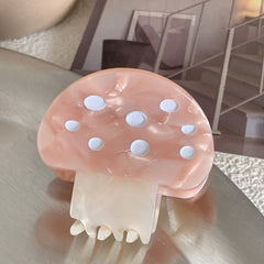 New acetic acid hair clip cute fashion mushroom clip small fresh claw clip small bangs clip the same hair accessories