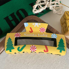 New oversized Christmas claw clip Festive back Hair Curl Shark clip cute claw hair accessories
