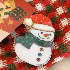 New Christmas Acetate hair clips Red Santa hair accessories Cute claw clip Snow shark clip