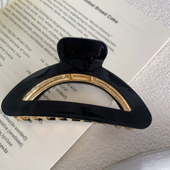 Acetic acid semicircle metal clip female back hair shark clip large hairpin 2023 new hairpin accessories