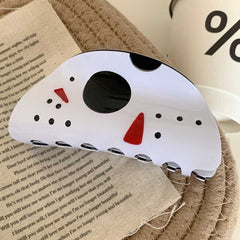 Halloween funny skull hair clip women's hair claw clip design shark clip acetate hair clip