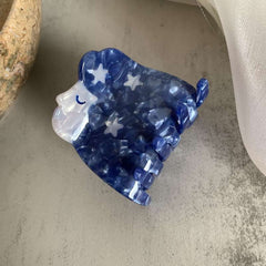 Blue Dream Star hairpin Creative niche acetate shark clip grab clip large hair volume back head headpiece