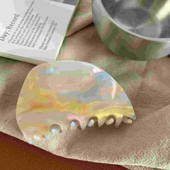 French acetic acid clip dazzling colorful hair claw rainbow mermaidmedium shark clip summer new
