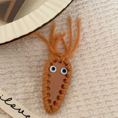 Funny turnip children's hair accessories simple cute hairpin handwoven wool side clip cartoon headdress new women