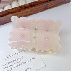 New wave double hair clip Cute cookie acetate clip Shark Clip Sweet diamond disc hair clip children hair accessories