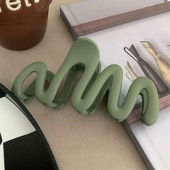 2023 Fashion Wave Large Hair Claw Clip Jumbo Matte Hair Accessories