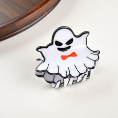 New spooky Halloween ghost clip accessories for women with shark hair clip