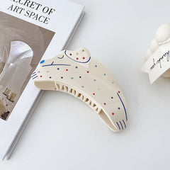 Herbst und Winter Hundeform Strass Essigsäure Temperament Hai Clip Japanische Hinterkopfklaue