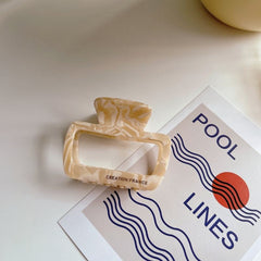 Chic minority acetic acid clip retro temperament hollow leopard hair clip square hair accessories