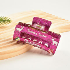 Christmas hair clip Small Square Acrylic hair clip 2023 new style accessories