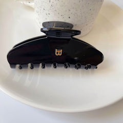 New Korean metal bobby pin Letter B acetate leopard claw clip Sweet large hair shark clip