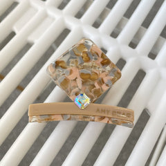 New acetic acid hair clip elegant rhinestone temperament claw clip acetate shark clip hair accessories