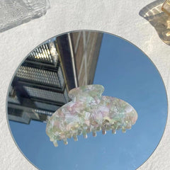 Korean new acetic acid claw clip flower series cute sweet large hair claw shark clip personality hair accessories