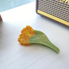 French flower series acetic acid claw clip calendula shark clip lily peony hair clip shark clip