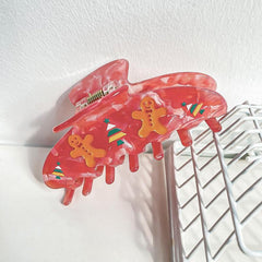 New Christmas hairpin Cartoon gingerbread Man clip coiffure Shark clip Accessories