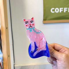 Ins acetic acid clip Cat hair clip animal hair accessories Small hair accessories shark clip